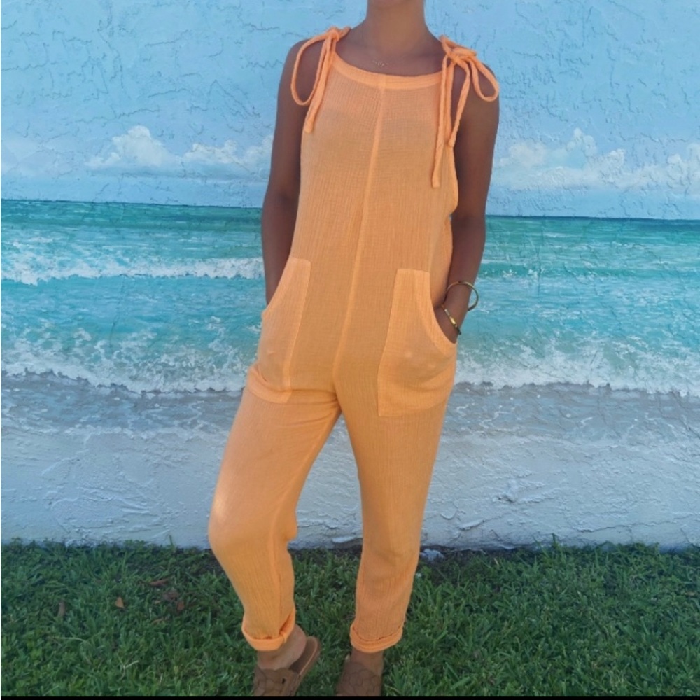 Bobi Guaze Orange Jumpsuit